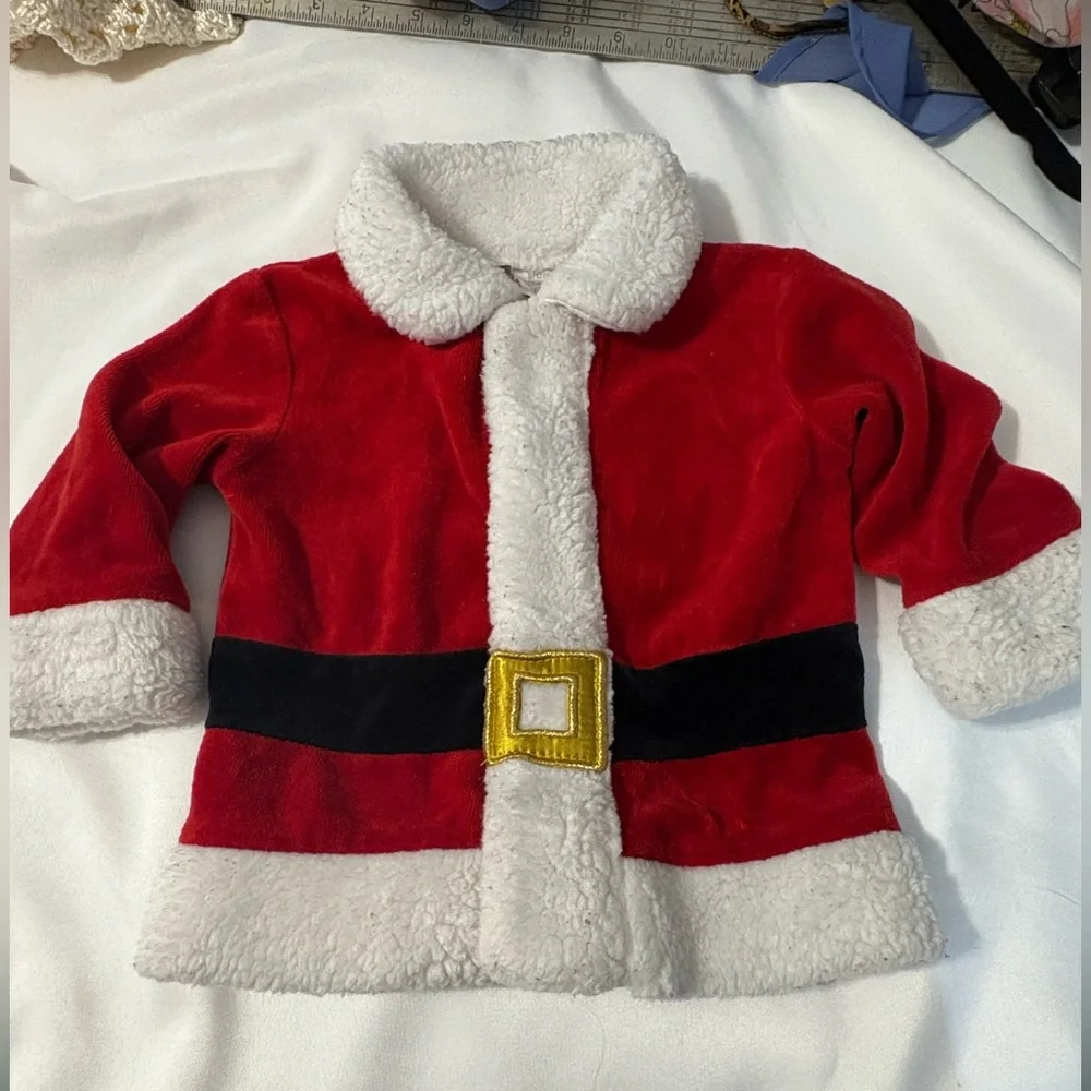 Santa Jacket Koala Kids Size 9/12 months Velcro closure Christmas Holiday jacket